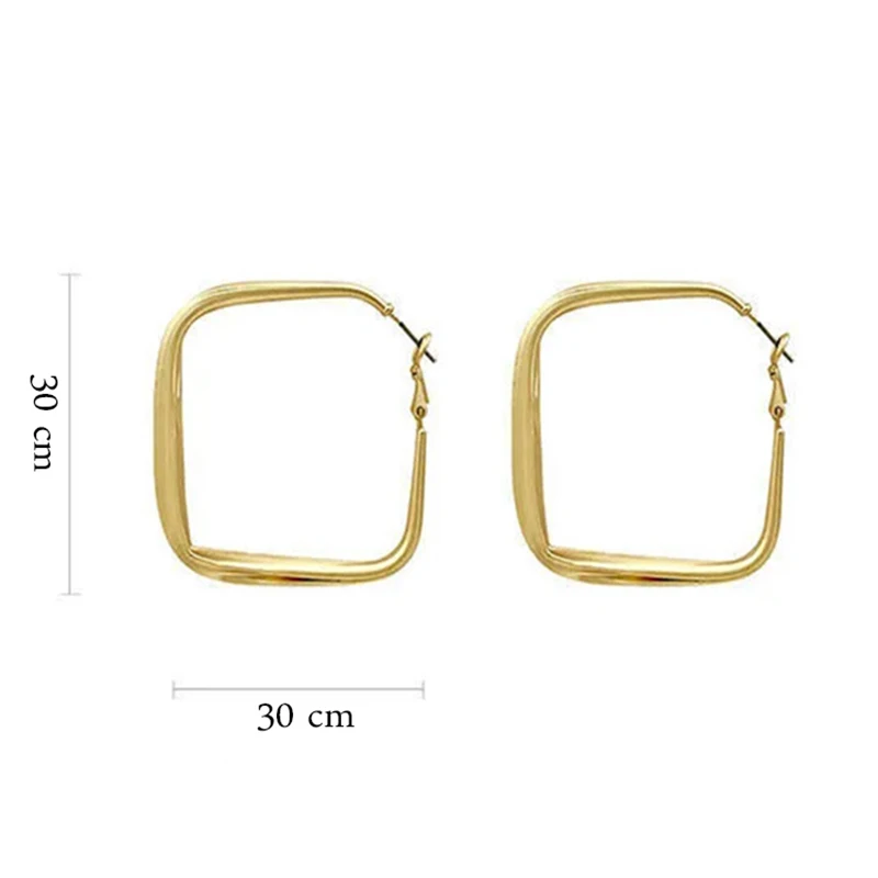 

Retro Minimalist Square Earrings Irregular Hoop Earrings for Women Exaggerated Fashion Earring Female Jewelry Accessories