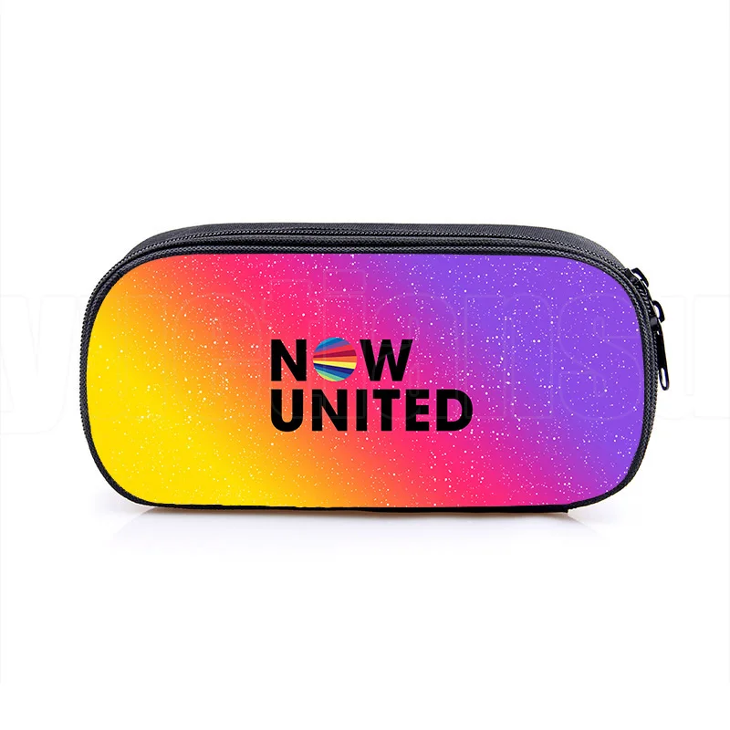

3D Print Now United Women Cosmetic Bags Pencil Case NU Team Makeup Bag School Supplies Case Zipper Pouch Now United Girl Mochila
