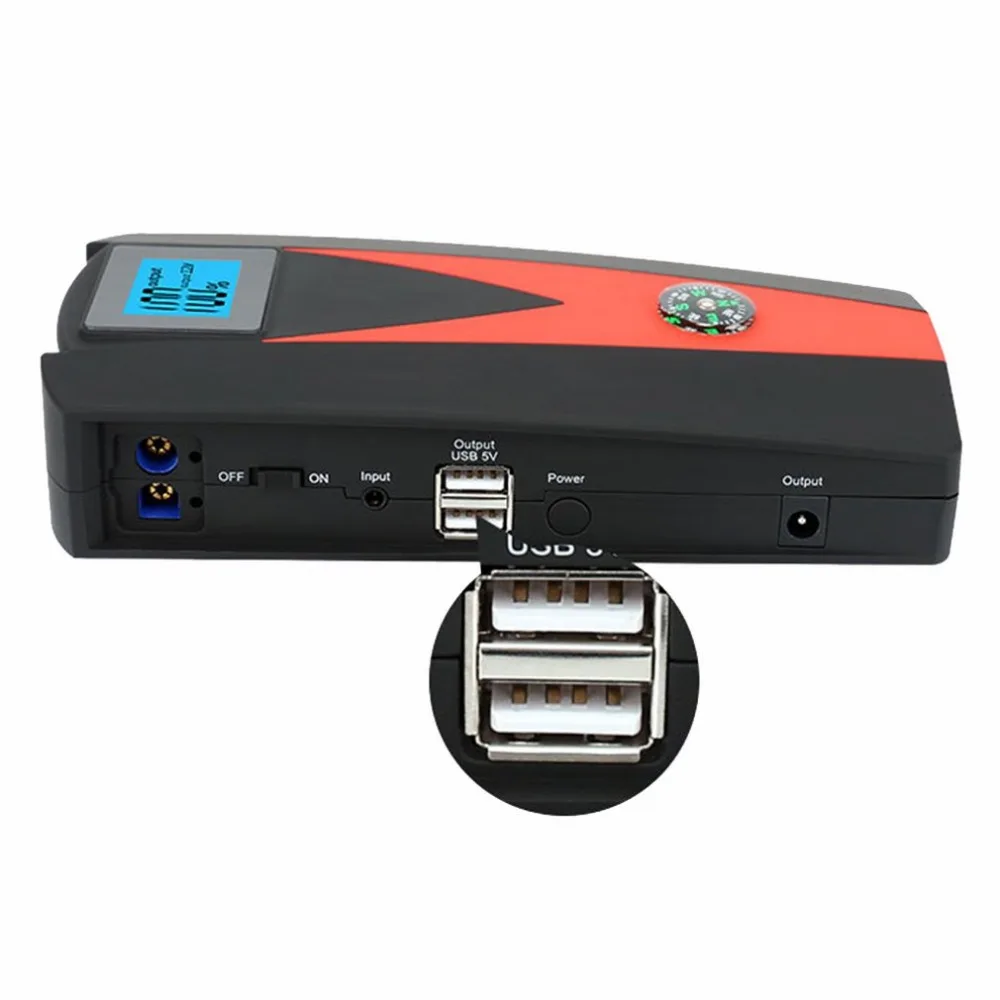 USB Автомобильное пусковое устройство многофункциональное автомобильное аварийное зарядное устройство батарея мощность водонепроницаемый пусковое устройство