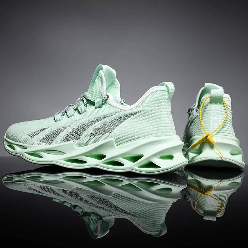 Мужские беговые кроссовки дышащие амортизирующие спортивная обувь для ходьбы и