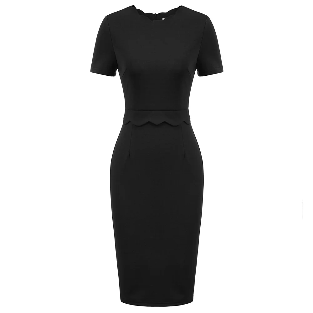 

Kate Kasin Formal Solid Color Wear To Work Pencil Dress Ladies Office Business Party Sheath Dress Women Bodycon Career Dress