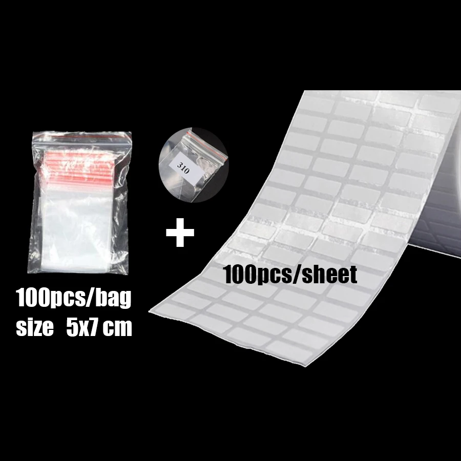100 шт. алмазов картина инструменты сверла сумка Прозрачная Самоклеящаяся