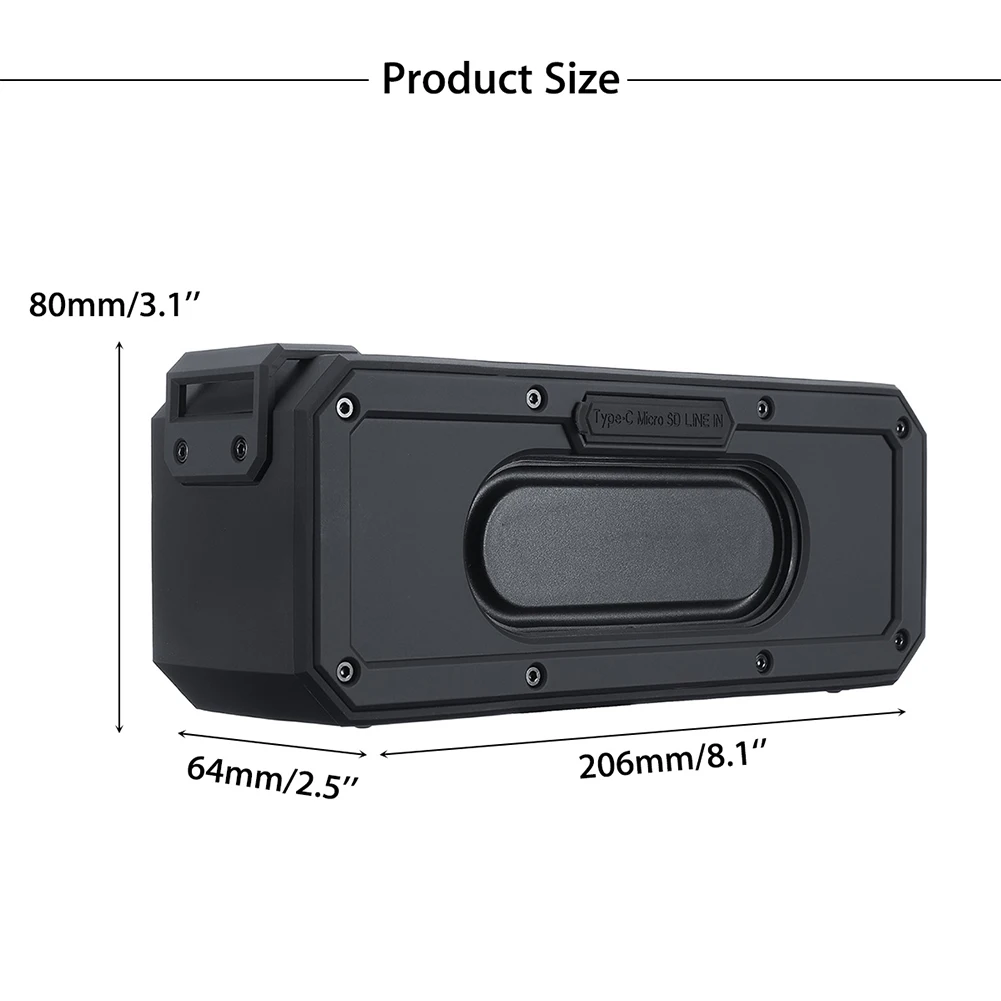 40 Вт TWS, Беспроводная Bluetooth колонка, функция вызова, портативная, для улицы, объемный звук, мини