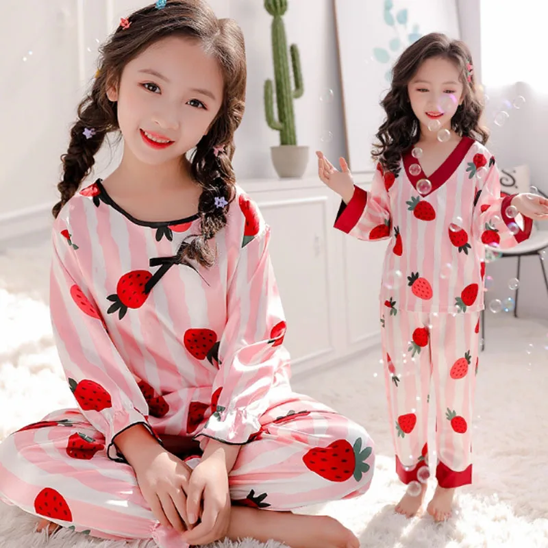 Новинка Популярная мода для девочек Parjama комплект куртка с длинными рукавами и