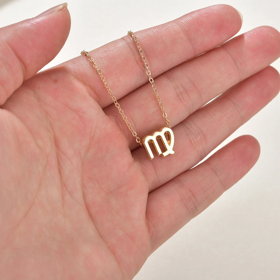Маленькие женские Элегантные ожерелья со знаками зодиака 12 созвездий с