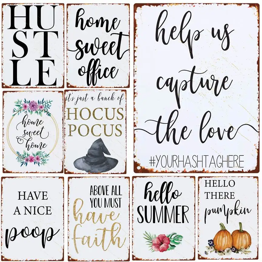 

Tin Sign Happy Halloween Sign Halloween Decor Spooky Ghost Halloween Sign