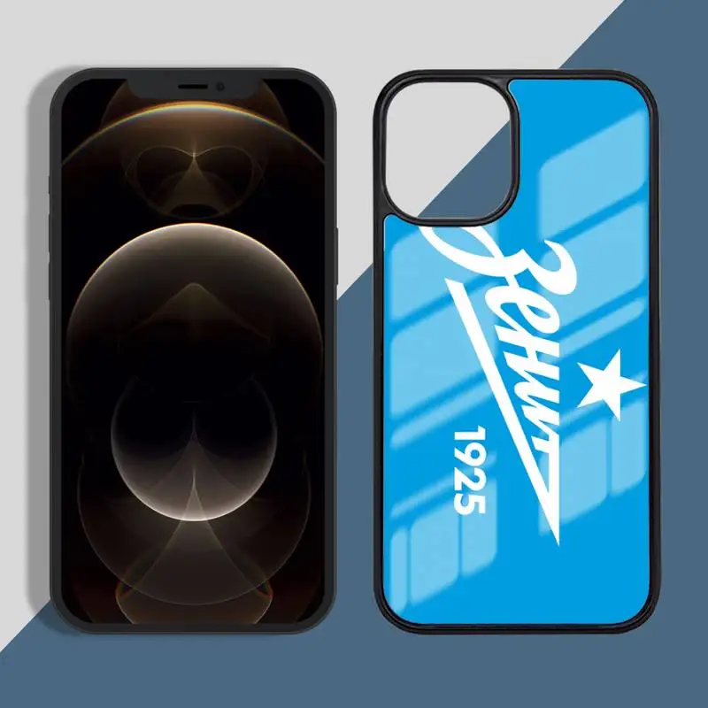 Синий арт FC команда Зенит Санкт-чехол для мобильного телефона iPhone 11 12 pro XS MAX 8 7 6 6S