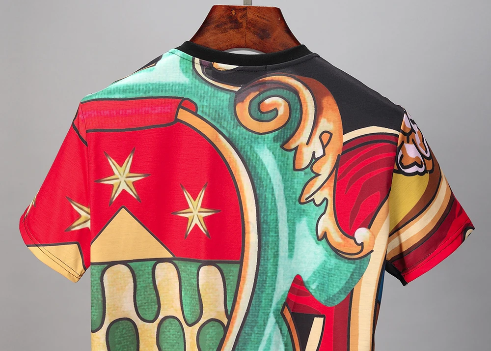 DUYOU 2020 мужские дизайнерские футболки с принтом волны Хлопковая женская футболка