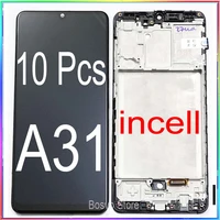 incell wholesale 10 pcslot for samsung a31 lcd screen display with touch with frame assembly a315f a315fds