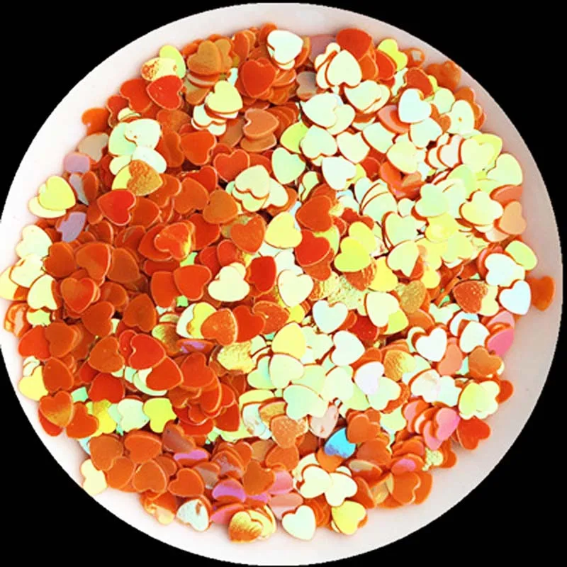 4 мм персиковые блестки в форме сердца для ногтей патчи творчества аксессуары