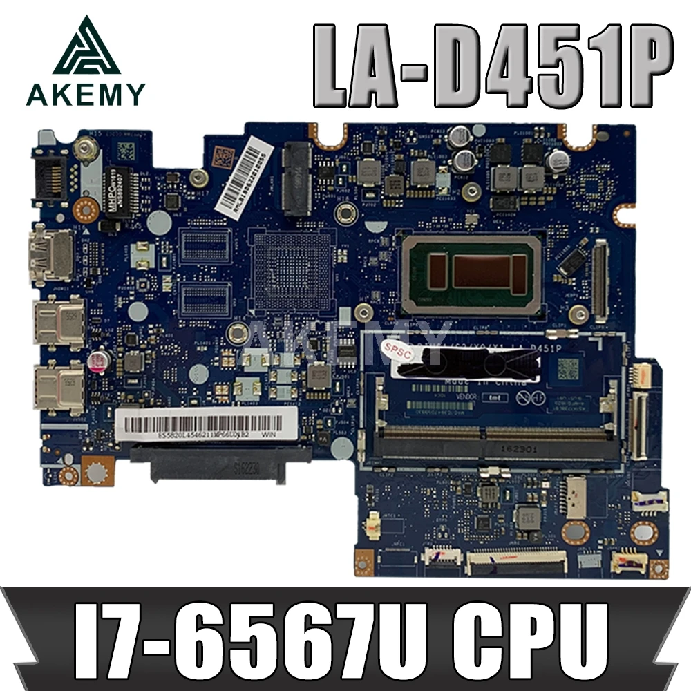 

LA-D451P Laptop motherboard For Lenovo YOGA 510-14ISK Flex4-1470 original mainboard I7-6567U