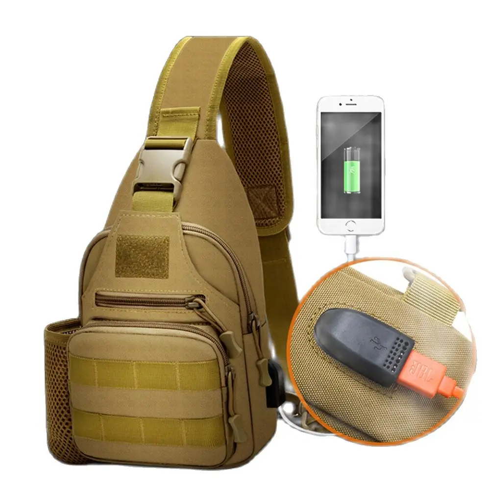 Военная Тактическая Сумка через плечо с USB портом для зарядки|Сумки охоты| |