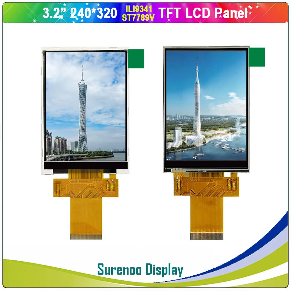 3 2 дюймовый 240х320 8/16 бит MCU и 3/4 линия серия SPI ILI9341 / ST7789V TFT ЖК модуль дисплей экран LCM
