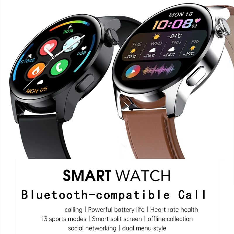 

Smart Watch Bluetooth-compatible Call Full Touch Sport Fitness Watches Waterproof Heart Rate Band Smartwatch for Android iOS