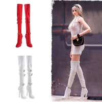 3 colors 16 scale female figure shoes long boots overknee solid high heels shoes model for 12 action figure body