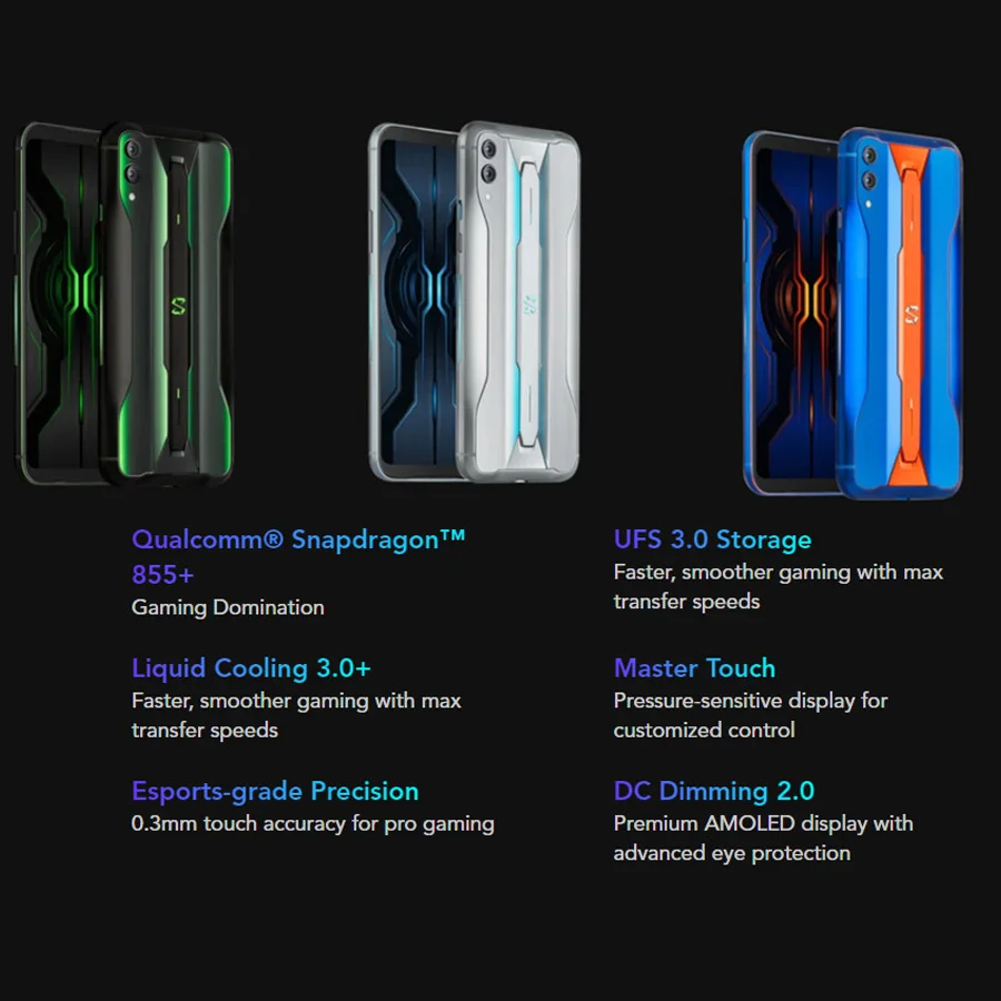 Глобальная версия Xiaomi Black Shark 2 Pro Game мобильный телефон с двумя sim картами 6 39 &quot8 ГБ