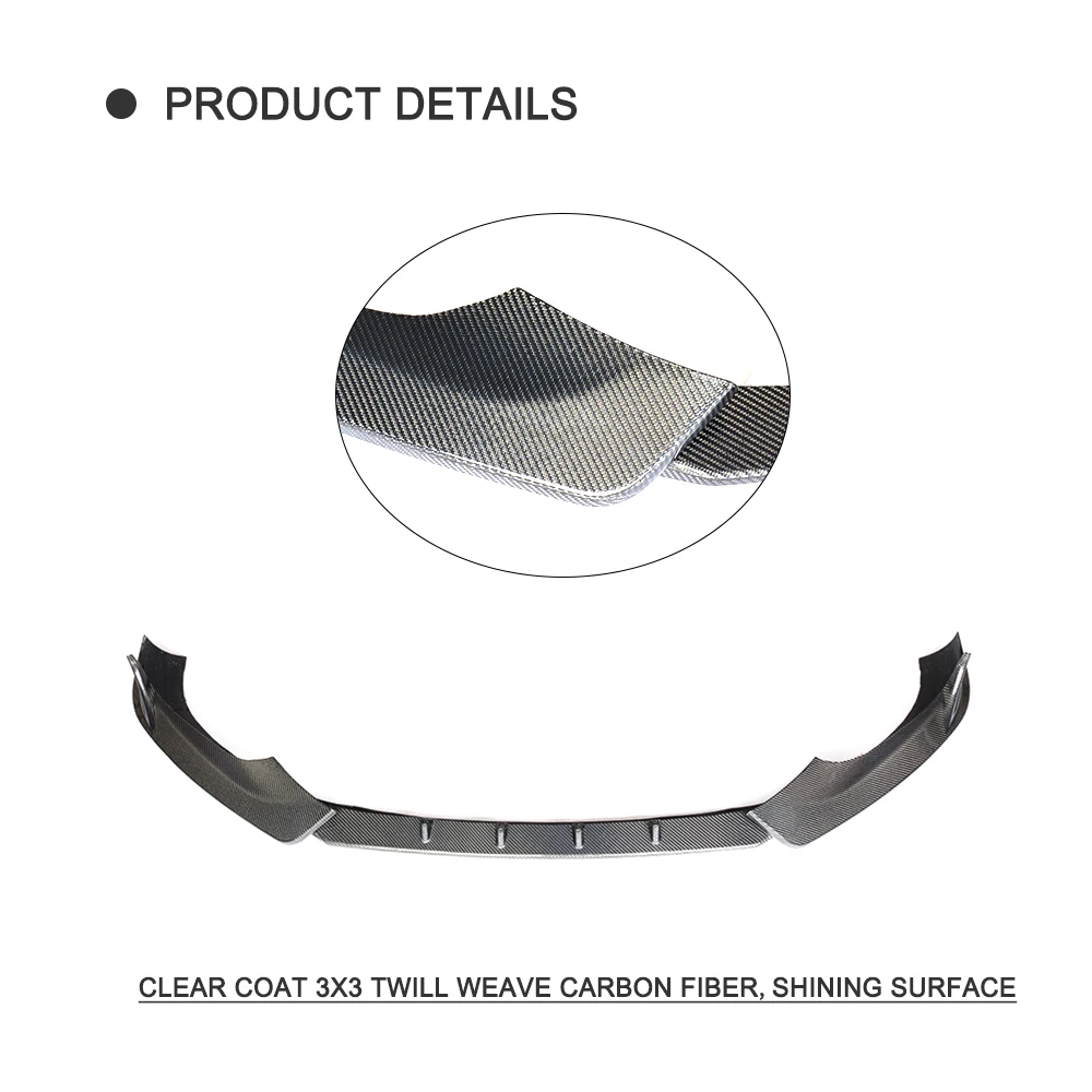 Углеродное волокно передний бампер для Audi TT стандартный диффузор 2015 2016 2017 2018 |