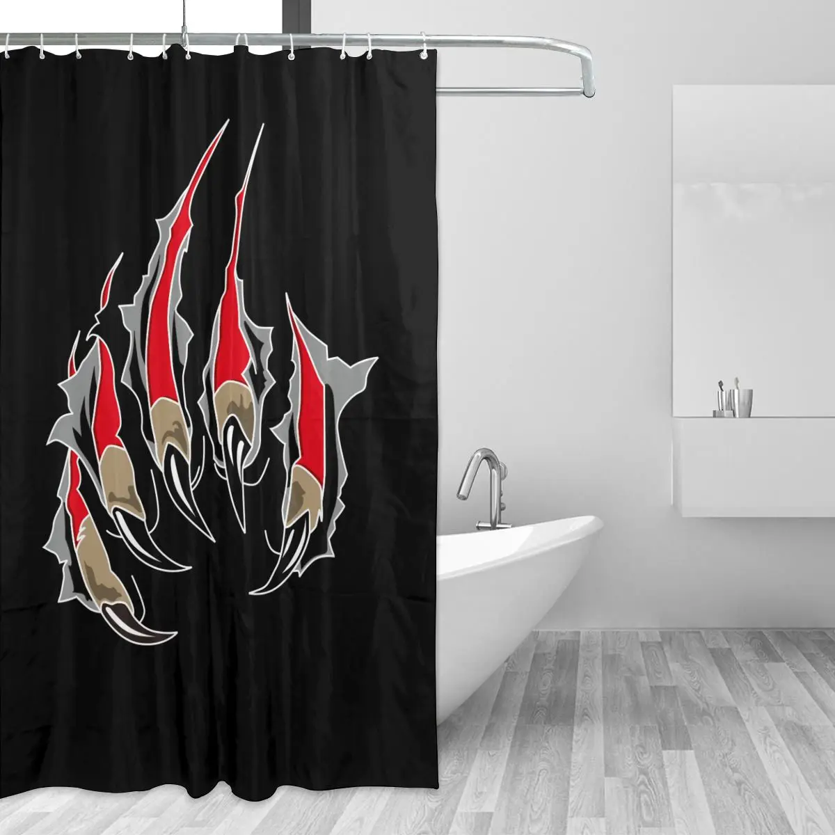 

Claws Tearing The Hole Bathing Bathroom Bath Curtain cat Fabric Waterproof Polyester High Quality Show Curtain
