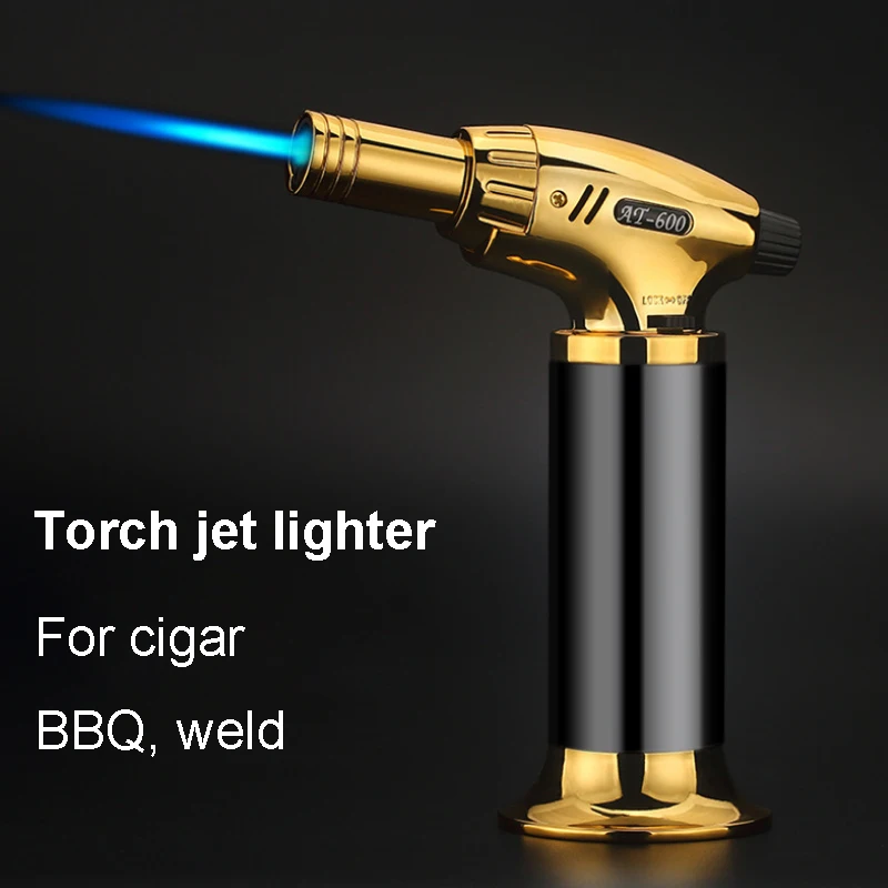 

2023 Metal Turbo Torch Lighter 2021 New Spray Gun je t Butane Gas Refillable Adjustable Flame Lighters For Cigar Grill Ignition