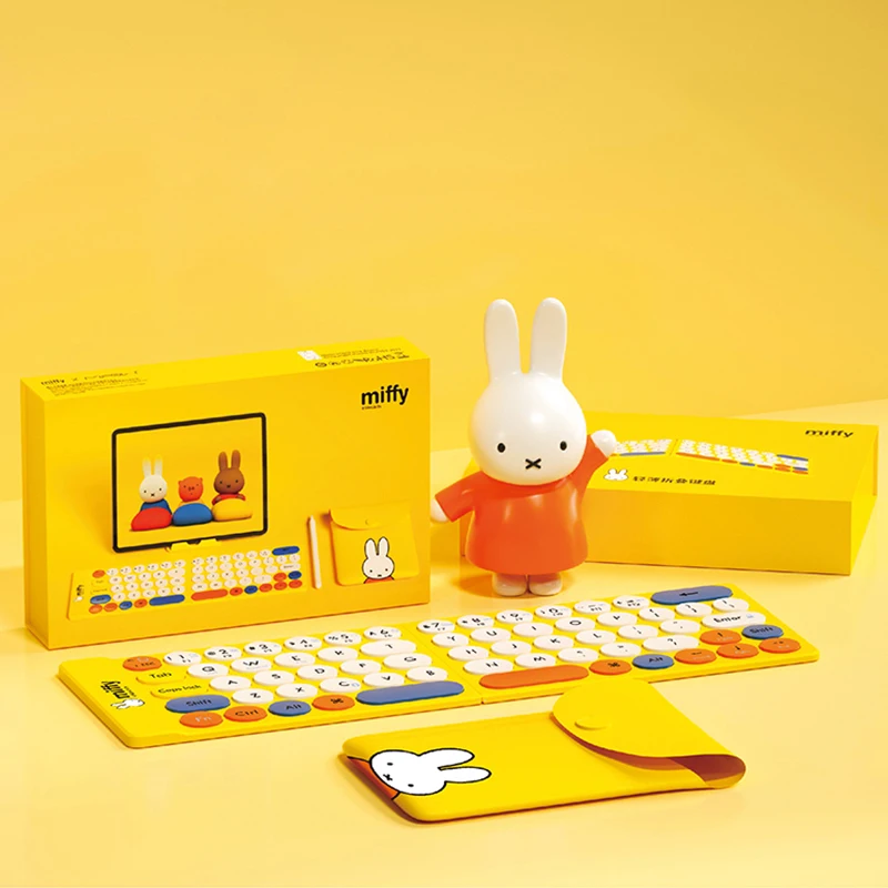 miffy mipow slim folding keyboard wireless bluetooth b033 keyboard for ipad iphone tablet android ios windows pouch stand free global shipping