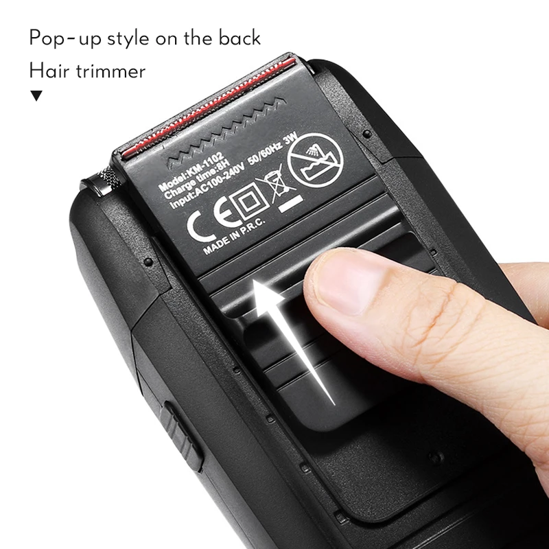 Бритва Kemei для мужчин триммер бороды машинка отделки волос на лице с двумя