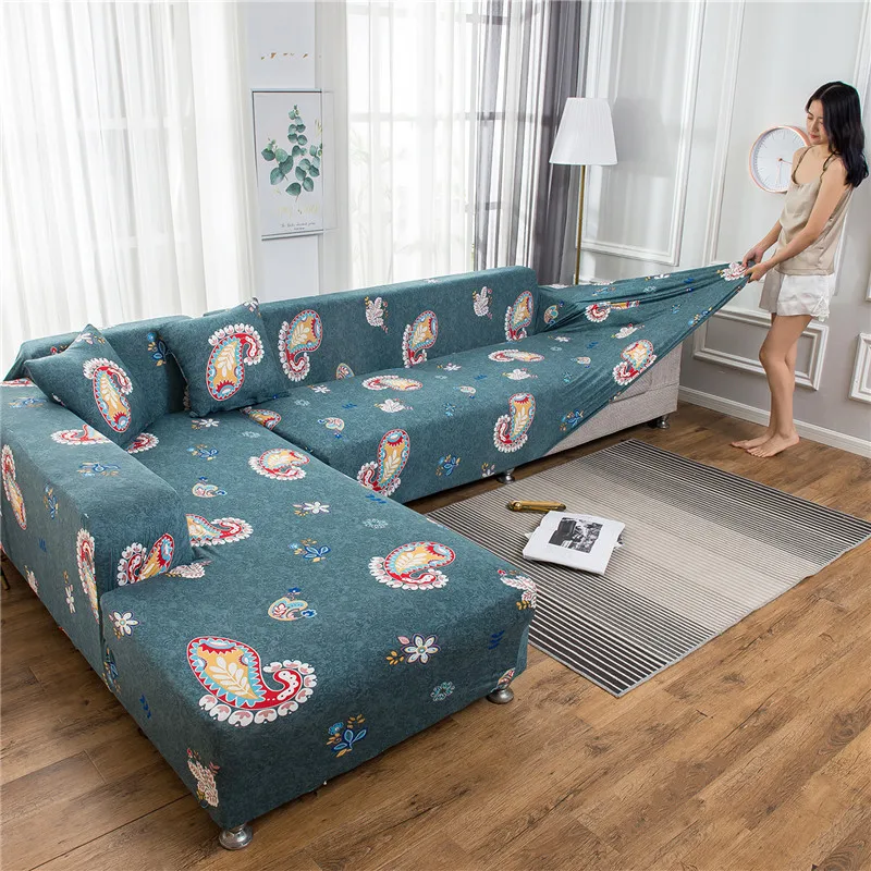 Набор эластичных чехлов для дивана универсальные чехлы кушетки угловой кресла в