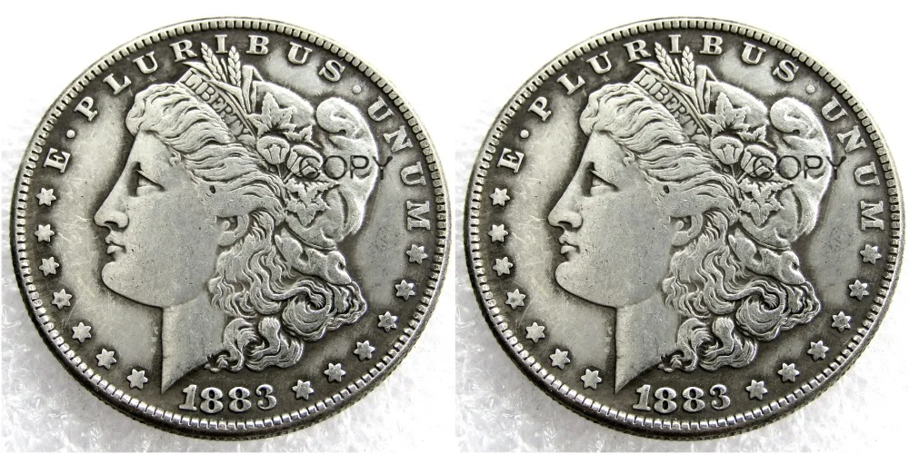 Монеты США 1883/1883 два лица UNC/старый цвет Морган копия доллара монеты