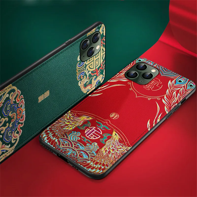 Оригинальный чехол Aixuan для ipnon 11 Pro XS Max XR X 7 8 Plus чехлы с 3D рельефным покрытием из ПУ