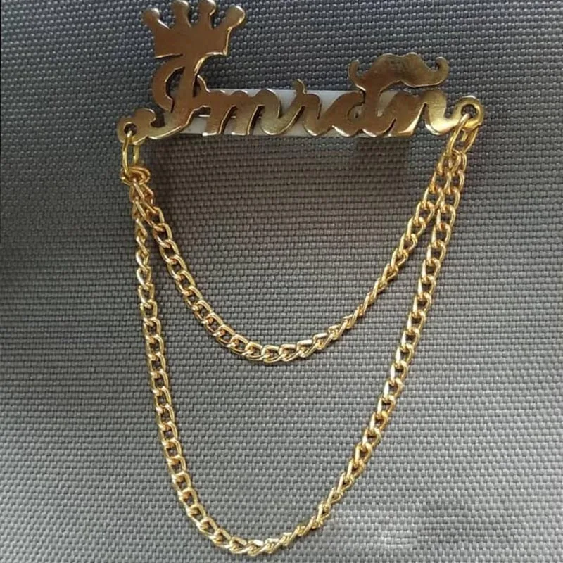 

Женские Броши с именем на заказ, индивидуальные значки с именем на лацкане, Цветные булавки из нержавеющей стали, украшения для друзей