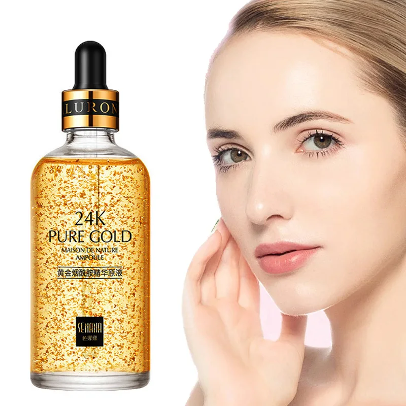 

24K Gold Niacinamide Face Essence Moisturizing Anti-Wrinkle Hyaluronic Acid Serum Shrinks Pores Repairing Skin care Liquid