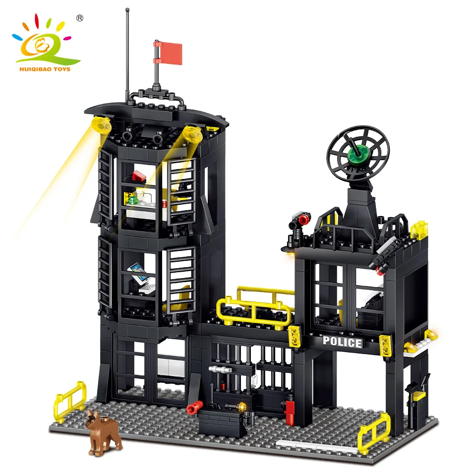 Игрушки 739 шт. полиции SWAT полицейский участок строительные блоки городской для