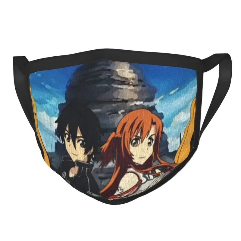 

Регулируемая Маска для рта и лица Sword Art Online, маска унисекс для фильмов, анимации, пылезащитный Защитный чехол, респиратор, маска