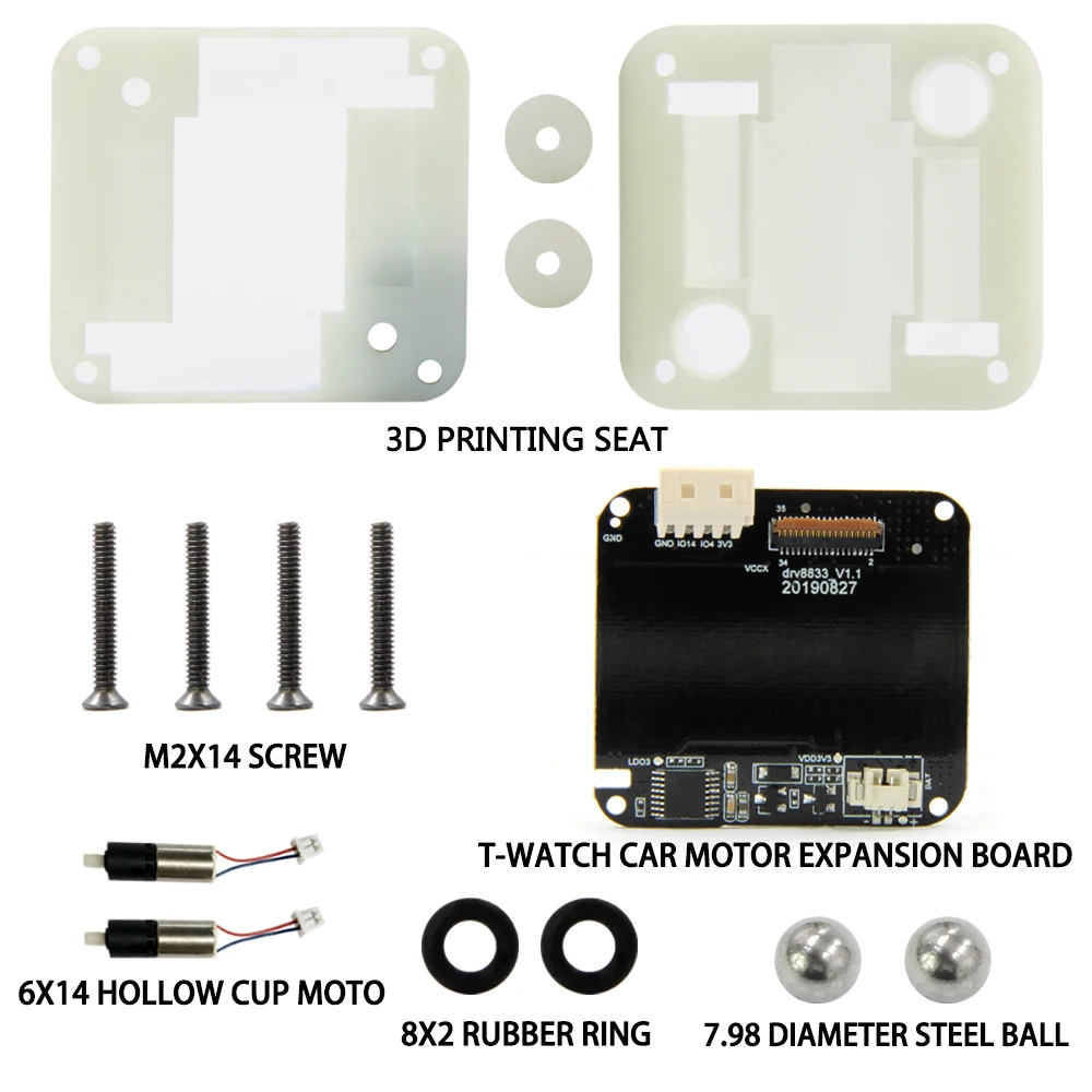 

LILYGO TTGO T-Quick T-Watch Motor Ball MiNi Car And Motor Components And PCB Expansion Function Board
