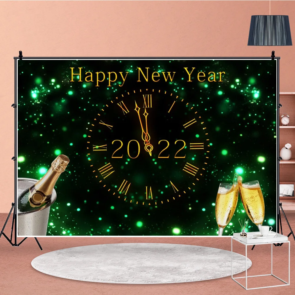 

2022 New Year's Eve Celebration Background Portrait Photography Party Photozone Photo Decor Backdrops Photocall for Studio Shoot