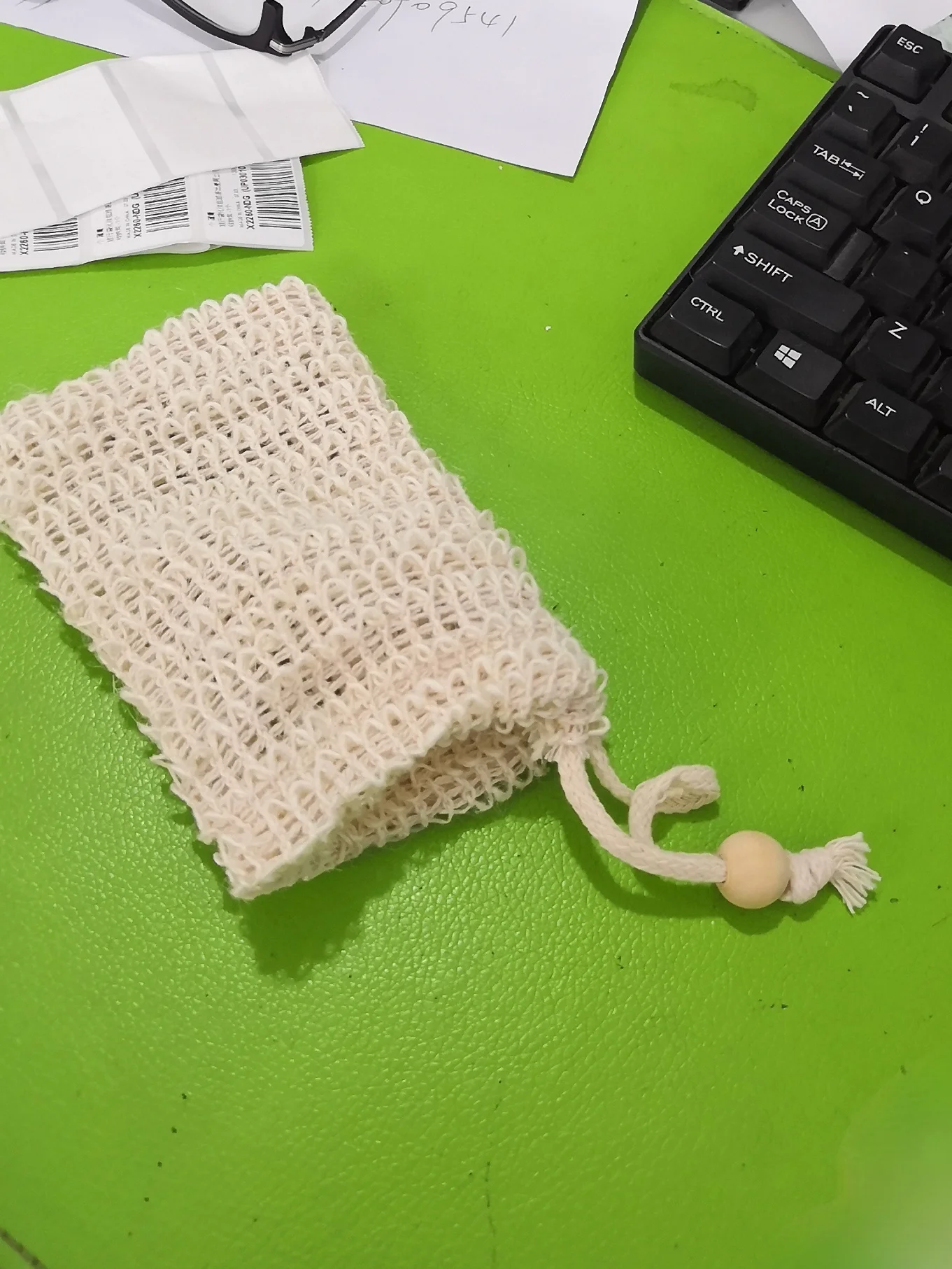 Мешки для мыла на шнурке натуральный мешок из сизаля отшелушивающий сетчатый с