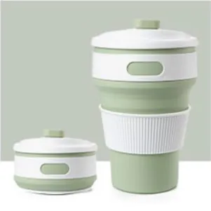 350 мл силиконовая складная кофейная чашка с крышкой портативная