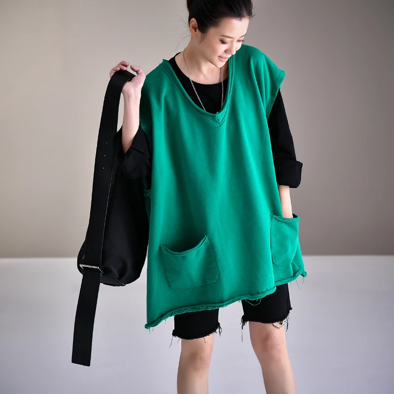 MICOCO V2018 носить жилет с вязаным жилетом над хлопковой водолазкой | Женская одежда