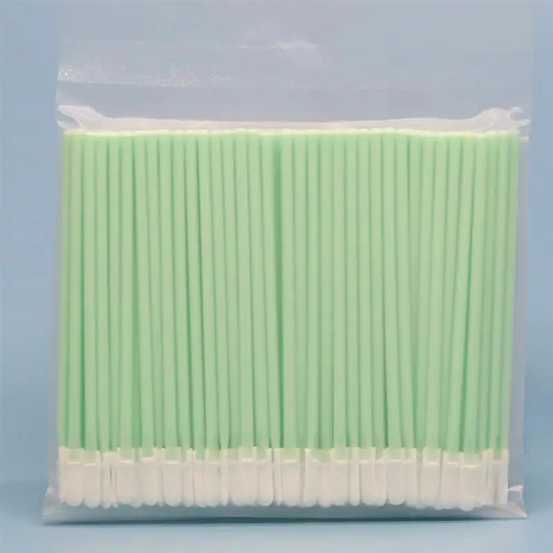 

100Pcs Multipurpose Flat Tip Cleaning Swabs PP Rod Industrial Sponge Stick for USB Port Optical Equipment Optical Lens Cleaning