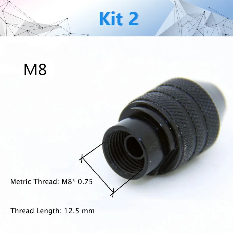 M8/M7 Мини сверлильный патрон аксессуар для вращающегося инструмента Dremel и мини-шлифовальный сверлильный патрон 0,5-3,2 мм быстрее сверлильный патрон dremel accesso - Цвет: M8-metric thread