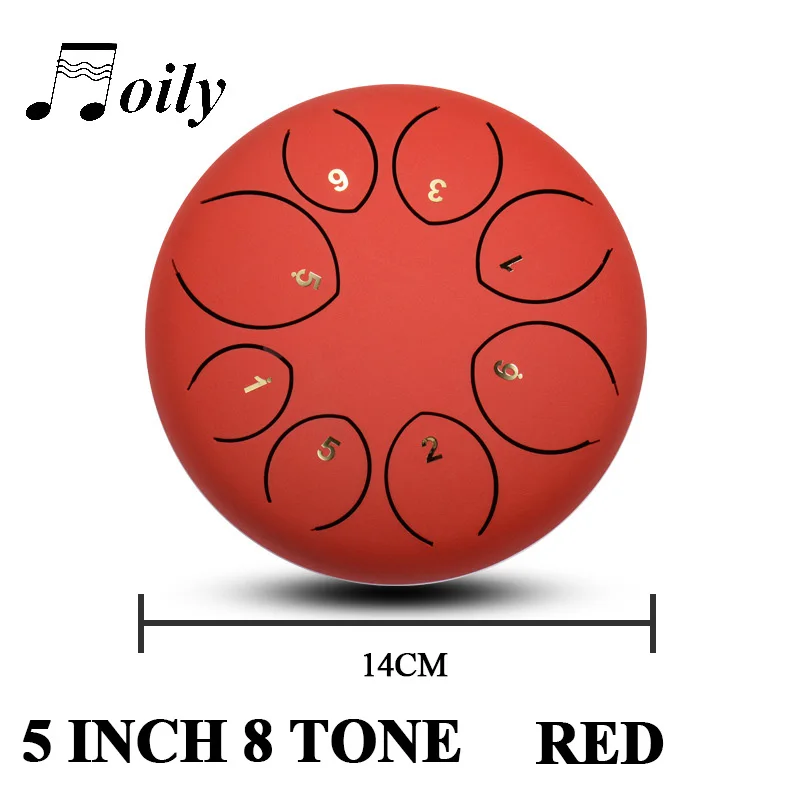 High Quality 5.5 Inch Tongue Drum 8-Tone Steel Drums C Key Hand Pan with Stick Carry Bag Percussion Instrument | Спорт и развлечения