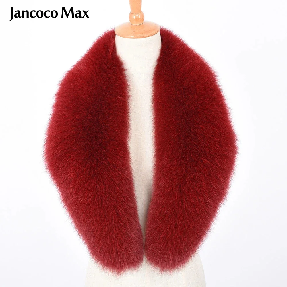 Jancoco Max новый зимний воротник из натурального Меха чернобурки высокого качества
