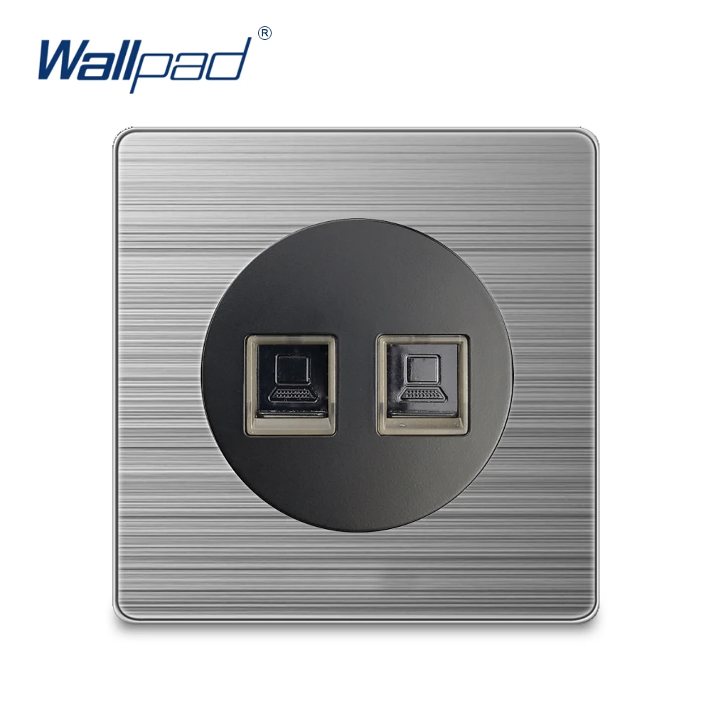 Сетевая розетка Wallpad 2020 для компьютера 2 разъема Ethernet RJ45 CAT6 сетевая электрическая