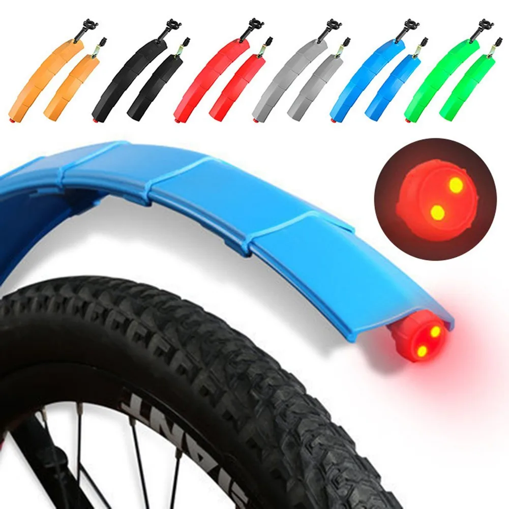 

Bicycle Mudguard Mountain Bike Front Rear Mudguard Fender Mud Guard Set W/ Tail Light Fitting For 14/18/20/22/24/26/27.5''bike