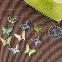handmade colorful cloisonne enamel butterfly beads diy jewelry making copper accessories necklace earrings bracelets 5pcslot