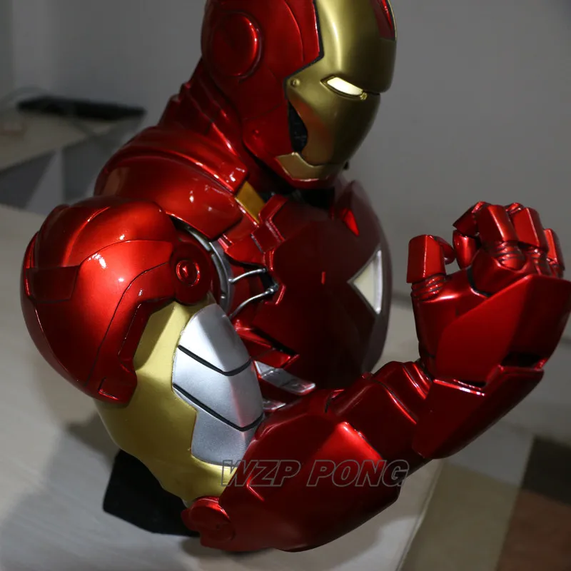Hasbro мстители супергерой Железный человек 1/2 Mk6 бюст светодиодсветильник КА