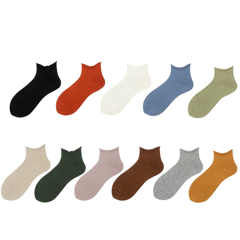 Носки женские повседневные дышащие хлопковые однотонные 1 пара 2019|Носки| |