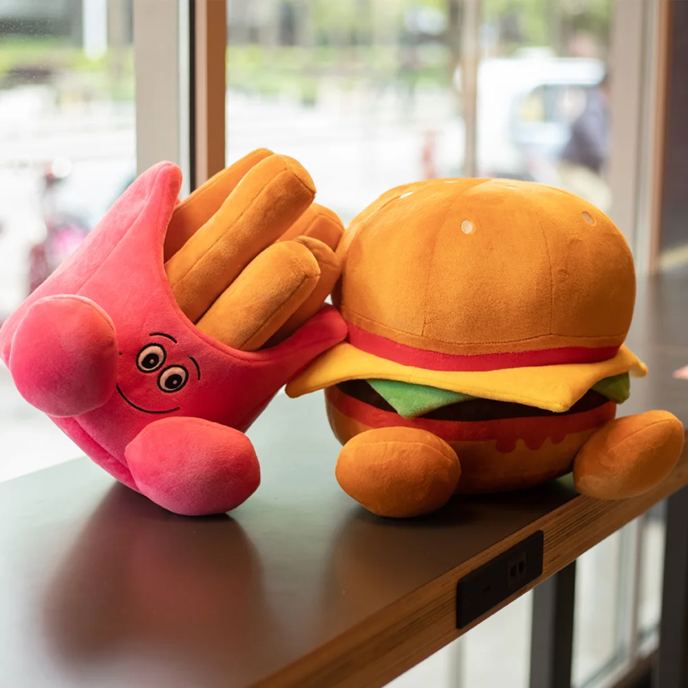 28 см имитация гамбургера картофель фри Плюшевая Кукла милый Картофель мягкая