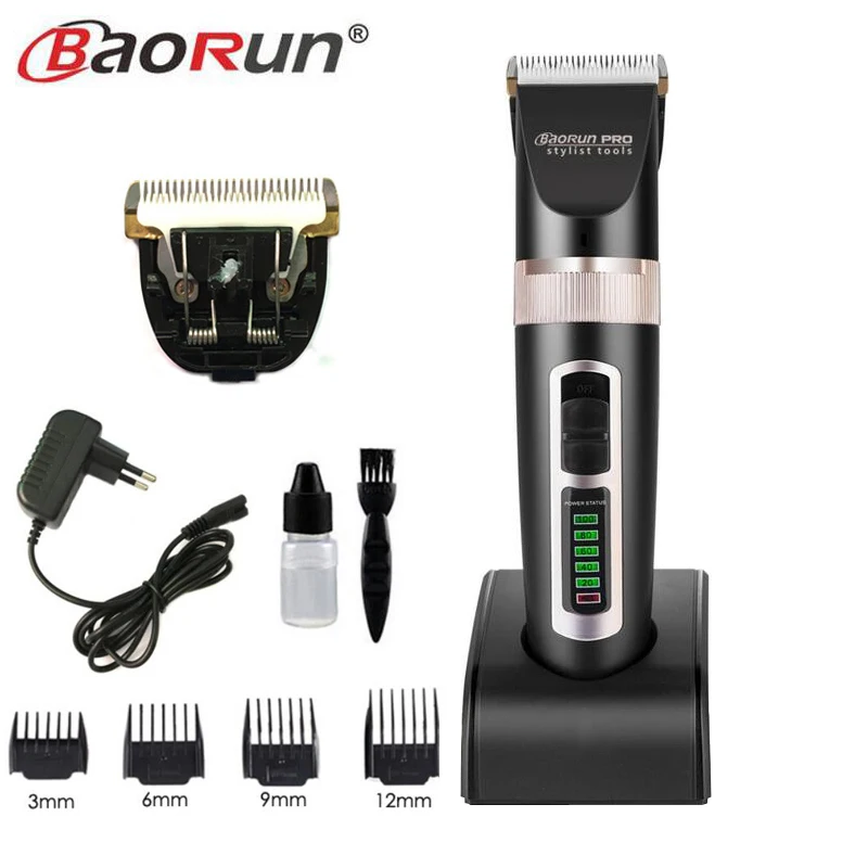 A8 add 1pc blade 100-240 в перезаряжаемая машинка для стрижки волос, профессиональная машинка для стрижки волос, машинка для бритья для мужчин, Парикмахерская, Черная - Цвет: A8 add 1pc blade
