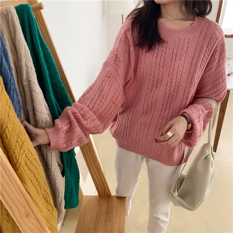 Alien Kitty 2019 зимние свободные витые пуловеры студенческие элегантные милые вязаные