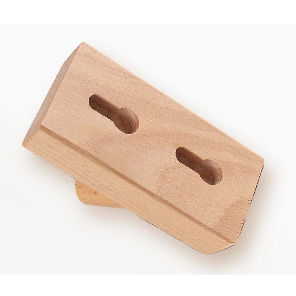 

1 Pcs Natural Wooden Coat Hook Back Door Hanger Bag Hats Belt Scarf Storage Organizer Walnut Hanging Rack Key Holder
